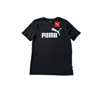 Puma Essentials Logo Crew Neck Short Sleeve T-Shirt Mens Black Size S 586449 New